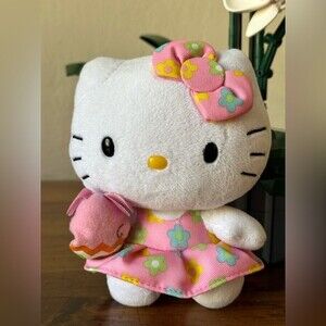 Hello Kitty Sanrio Easter Kitty Pastel Pink Stuffed Animal Plush Kawaii